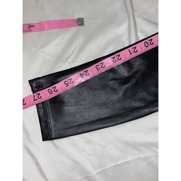NWT Spanx Faux Leather Black Leggings Shaping High-Waist Size Small - Picture 9 of 12